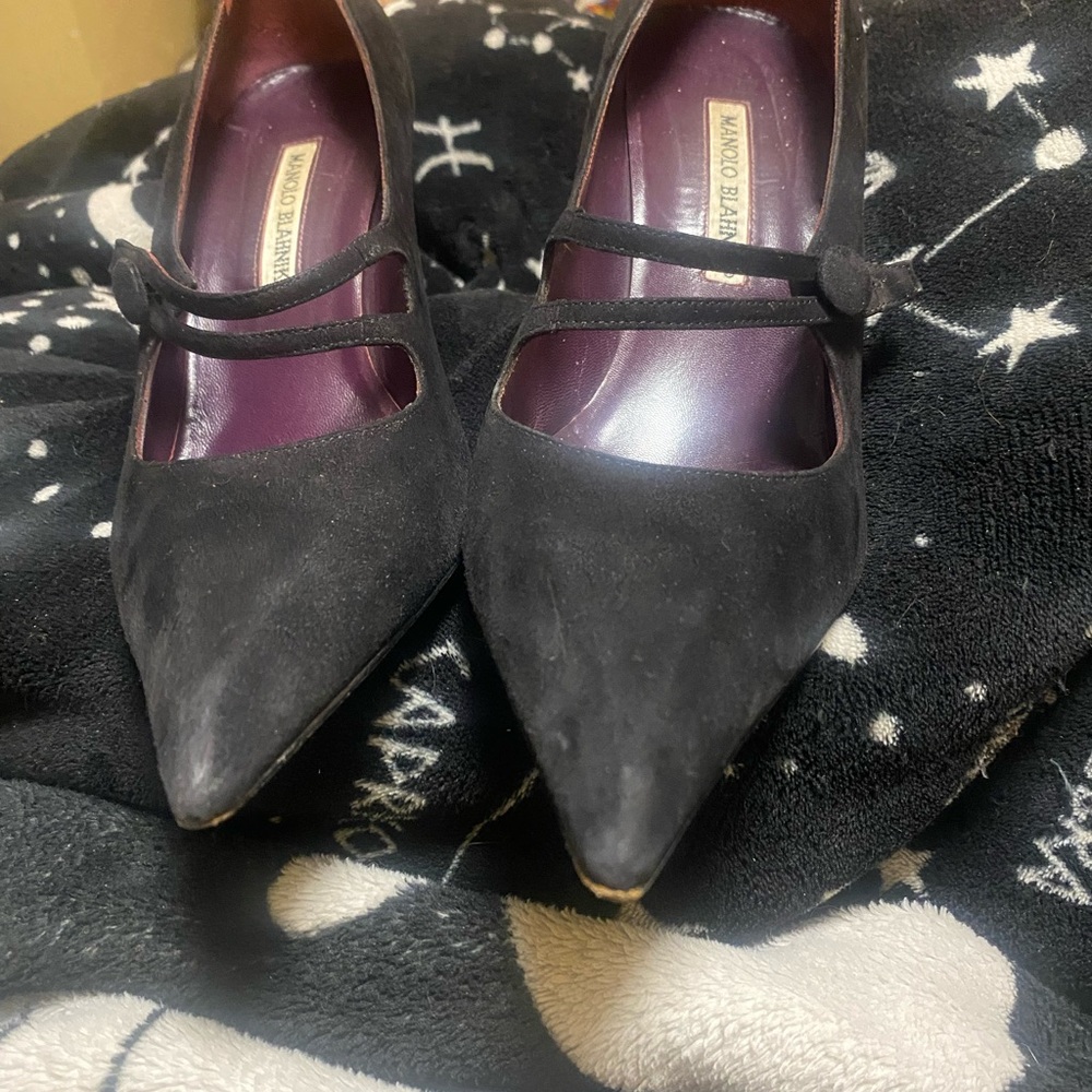 Manolo blahnik suede black,  size 40 - Picture 8 of 9
